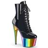 Pleaser - ADORE1020RC Bottes de plateforme - Noir/Arc En Ciel Product image